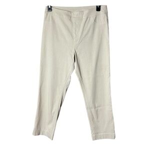 Soft Surroundings Khaki Ankle Pant Large Neutral Capsule Staple Cream Minimalist